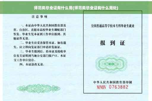 师范类毕业证有什么用(师范类毕业证有什么用处)