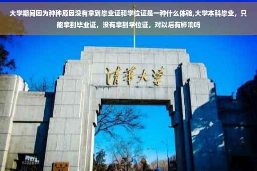 大学期间因为种种原因没有拿到毕业证和学位证是一种什么体验,大学本科毕业，只能拿到毕业证，没有拿到学位证，对以后有影响吗
