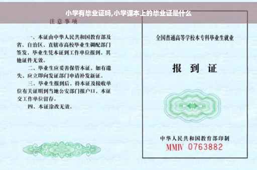 小学有毕业证吗,小学课本上的毕业证是什么