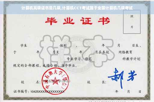 计算机高级证书是几级,计算机CCT考试属于全国计算机几级考试