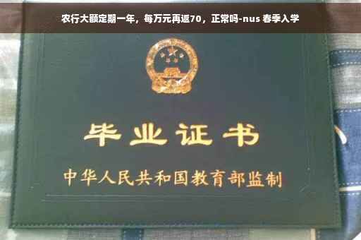 农行大额定期一年，每万元再返70，正常吗-nus 春季入学