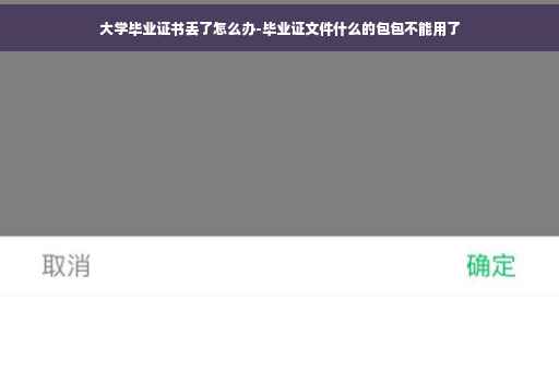 大学毕业证书丢了怎么办-毕业证文件什么的包包不能用了