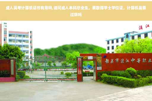 成人高考计算机证书有用吗,请问成人本科毕业生，要取得学士学位证，计算机需要过级吗