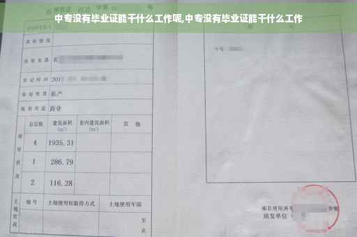 中专没有毕业证能干什么工作呢,中专没有毕业证能干什么工作
