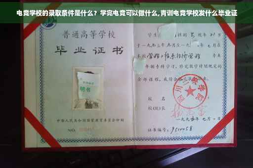 电竞学校的录取条件是什么？学完电竞可以做什么,青训电竞学校发什么毕业证