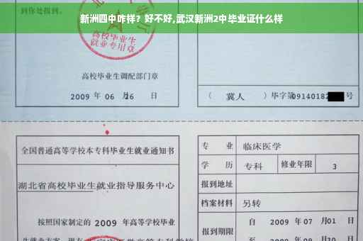 新洲四中咋样？好不好,武汉新洲2中毕业证什么样