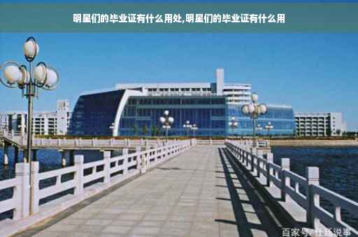 明星们的毕业证有什么用处,明星们的毕业证有什么用