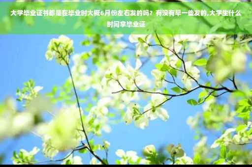 大学毕业证书都是在毕业时大概6月份左右发的吗？有没有早一些发的,大学生什么时间拿毕业证