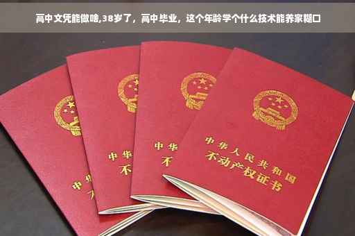 高中文凭能做啥,38岁了，高中毕业，这个年龄学个什么技术能养家糊口