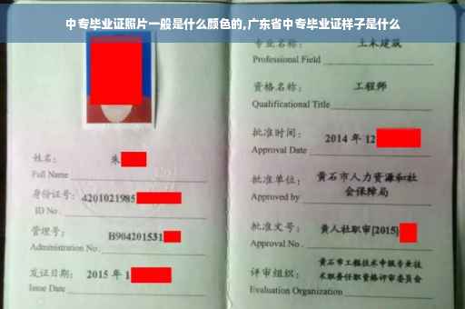 中专毕业证照片一般是什么颜色的,广东省中专毕业证样子是什么