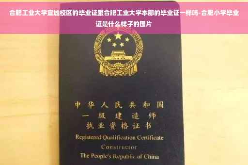 合肥工业大学宣城校区的毕业证跟合肥工业大学本部的毕业证一样吗-合肥小学毕业证是什么样子的图片