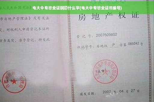 电大中专毕业证钢印什么字(电大中专毕业证书编号)