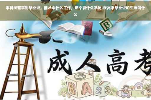 本科没有拿到毕业证，能从事什么工作，这个算什么学历,没高中毕业证的生活叫什么
