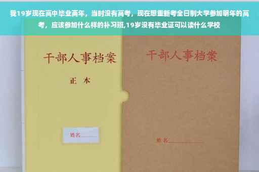 我19岁现在高中毕业两年，当时没有高考，现在想重新考全日制大学参加明年的高考，应该参加什么样的补习班,19岁没有毕业证可以读什么学校