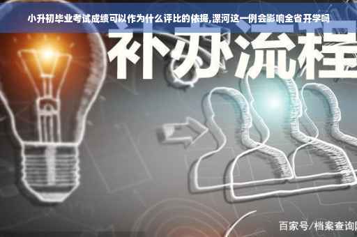 小升初毕业考试成绩可以作为什么评比的依据,漯河这一例会影响全省开学吗