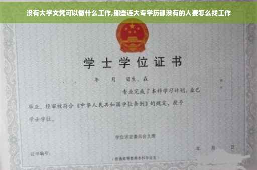 没有大学文凭可以做什么工作,那些连大专学历都没有的人要怎么找工作
