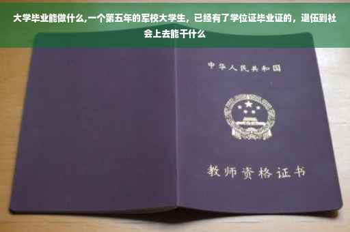 大学毕业能做什么,一个第五年的军校大学生，已经有了学位证毕业证的，退伍到社会上去能干什么