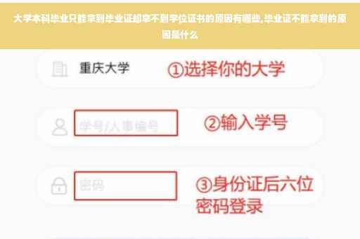 大学本科毕业只能拿到毕业证却拿不到学位证书的原因有哪些,毕业证不能拿到的原因是什么