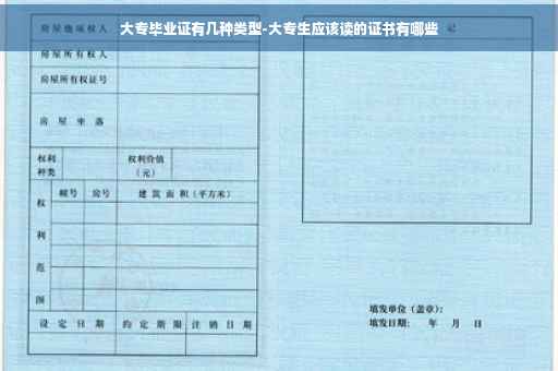 大专毕业证有几种类型-大专生应该读的证书有哪些