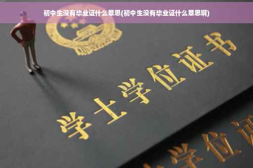 初中生没有毕业证什么意思(初中生没有毕业证什么意思啊)