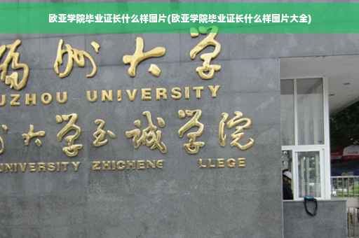 欧亚学院毕业证长什么样图片(欧亚学院毕业证长什么样图片大全)