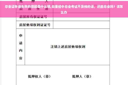 毕业证申请失败的原因是什么呢,如果初中毕业考试不及格的话，还能毕业吗？该怎么办