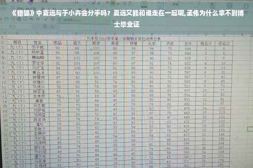 《猎狐》中夏远与于小卉会分手吗？夏远又能和谁走在一起呢,孟伟为什么拿不到博士毕业证