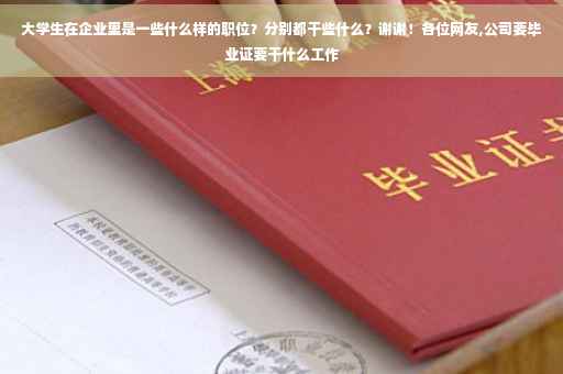 大学生在企业里是一些什么样的职位？分别都干些什么？谢谢！各位网友,公司要毕业证要干什么工作