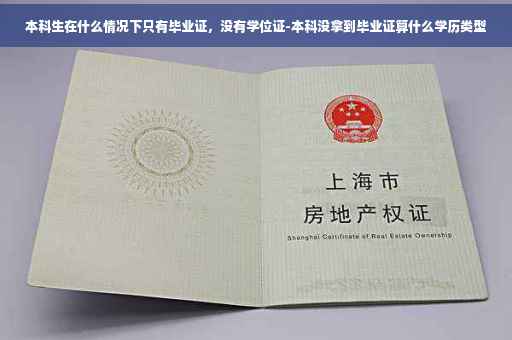 本科生在什么情况下只有毕业证，没有学位证-本科没拿到毕业证算什么学历类型