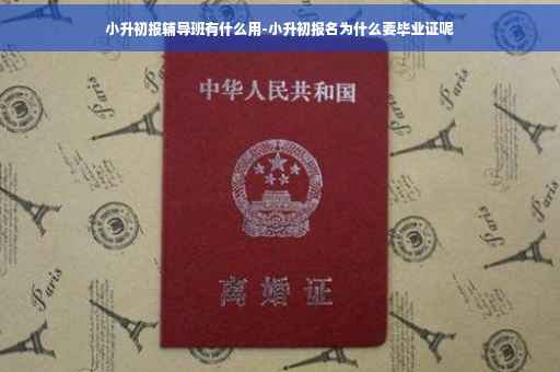 小升初报辅导班有什么用-小升初报名为什么要毕业证呢