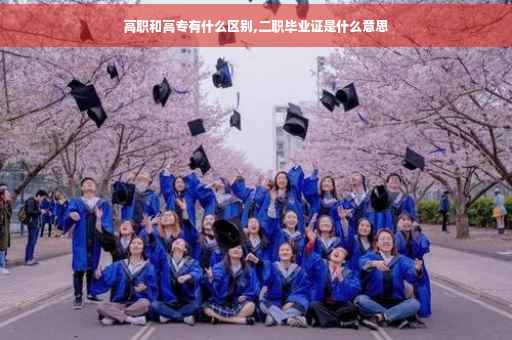 高职和高专有什么区别,二职毕业证是什么意思
