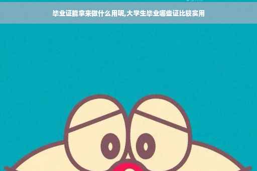毕业证能拿来做什么用呢,大学生毕业哪些证比较实用
