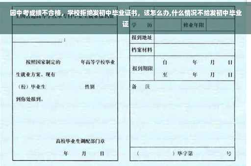 因中考成绩不合格，学校拒绝发初中毕业证书，该怎么办,什么情况不给发初中毕业证
