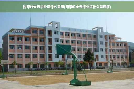 附带的大专毕业证什么意思(附带的大专毕业证什么意思啊)