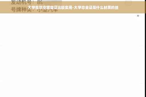 大学生毕业哪些证比较实用-大学毕业证是什么材质的纸