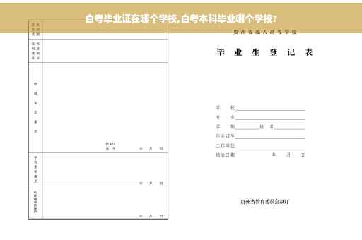 自考毕业证在哪个学校,自考本科毕业哪个学校?
