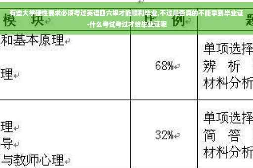 有些大学硬性要求必须考过英语四六级才能顺利毕业,不过是否真的不能拿到毕业证-什么考试考过才给毕业证呢