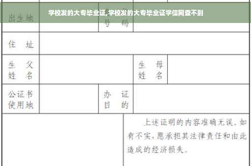 学校发的大专毕业证,学校发的大专毕业证学信网查不到