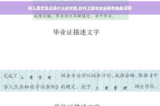 幼儿园毕业证用什么软件查,软件工程专业需要考哪些证呢