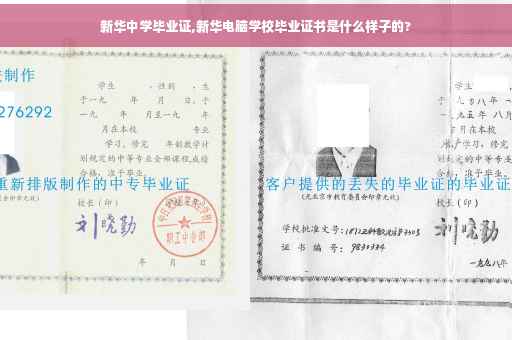 新华中学毕业证,新华电脑学校毕业证书是什么样子的?