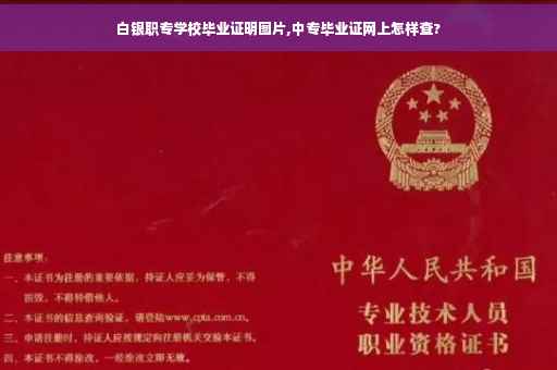 白银职专学校毕业证明图片,中专毕业证网上怎样查?