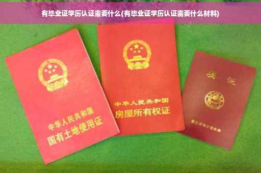 有毕业证学历认证需要什么(有毕业证学历认证需要什么材料)