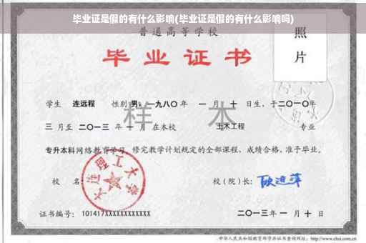 毕业证是假的有什么影响(毕业证是假的有什么影响吗)
