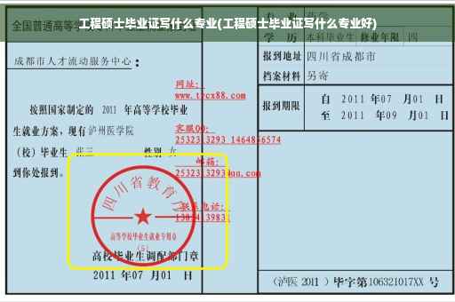 工程硕士毕业证写什么专业(工程硕士毕业证写什么专业好)