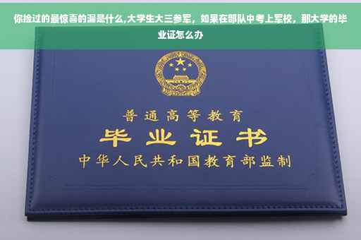 你捡过的最惊喜的漏是什么,大学生大三参军，如果在部队中考上军校，那大学的毕业证怎么办