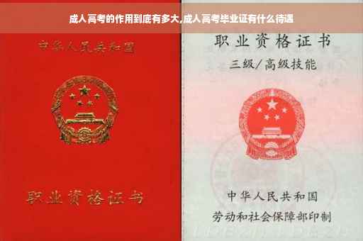 成人高考的作用到底有多大,成人高考毕业证有什么待遇