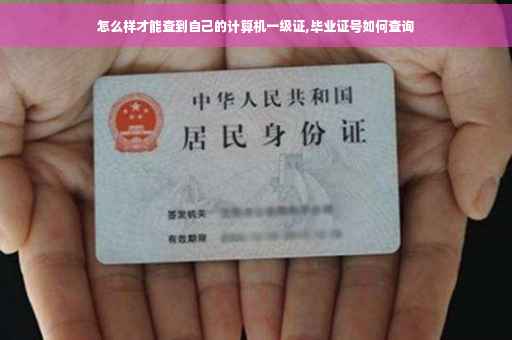 怎么样才能查到自己的计算机一级证,毕业证号如何查询