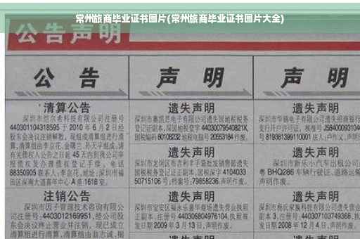 常州旅商毕业证书图片(常州旅商毕业证书图片大全)