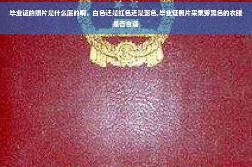 毕业证的照片是什么底的啊，白色还是红色还是蓝色,毕业证照片采集穿黑色的衣服是否合适