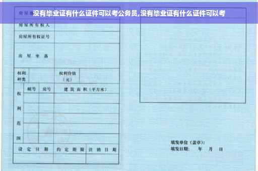 没有毕业证有什么证件可以考公务员,没有毕业证有什么证件可以考